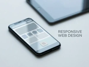 Unbranded smartphone showing abstract browser panels beside a simple blank home-screen tile.